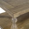 Rustic Floor Shelf Coffee Table with Storage,Solid Pine Wood (As same As WF287269AAD)