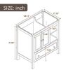 30" Bathroom Vanity Base Only, Solid Wood Frame, Bathroom Storage Cabinet with Doors and Drawers, White