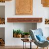 48" Rustic Wood Fireplace Mantel , Wall-Mounted & Floating Shelf for Home Decor